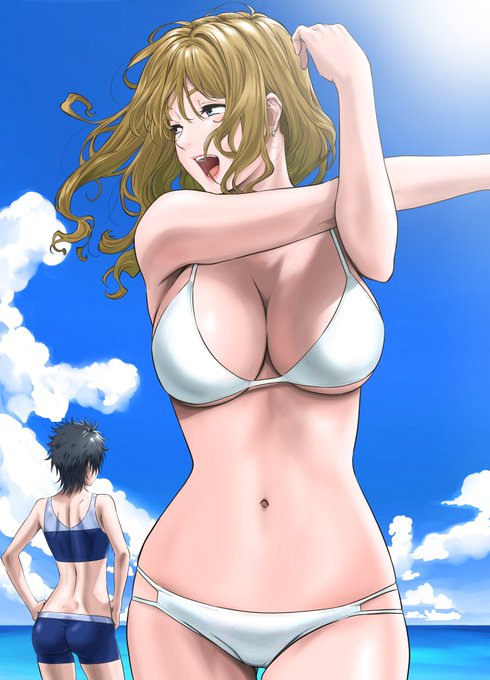 今週の次女ちゃん#187『三女とちー姉ちゃんの夏休み』
ちー「泳ぎだけは得意なんだ～」 