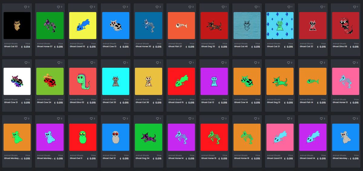 ghost_nervous's tweet photo. So many dope #AnimalGhosts left at .015 ETH!!! 

Find your spirit animal: https://t.co/Xt6IkM4Zws https://t.co/4JN0Japenj