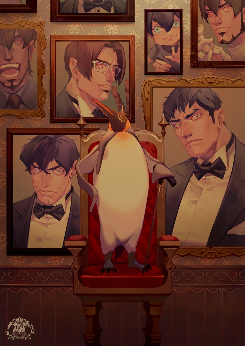 「penguin gentlemen 」|上野 綺士 Ueno Kishi/【ペンギン紳士。】発売中🐧のイラスト