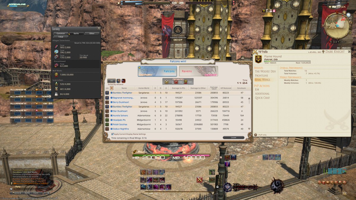 juwy100's tweet photo. @ffxivpvprevival Had a lot of fun tonight! #FFXIVRobots https://t.co/rNR8Uecbtm