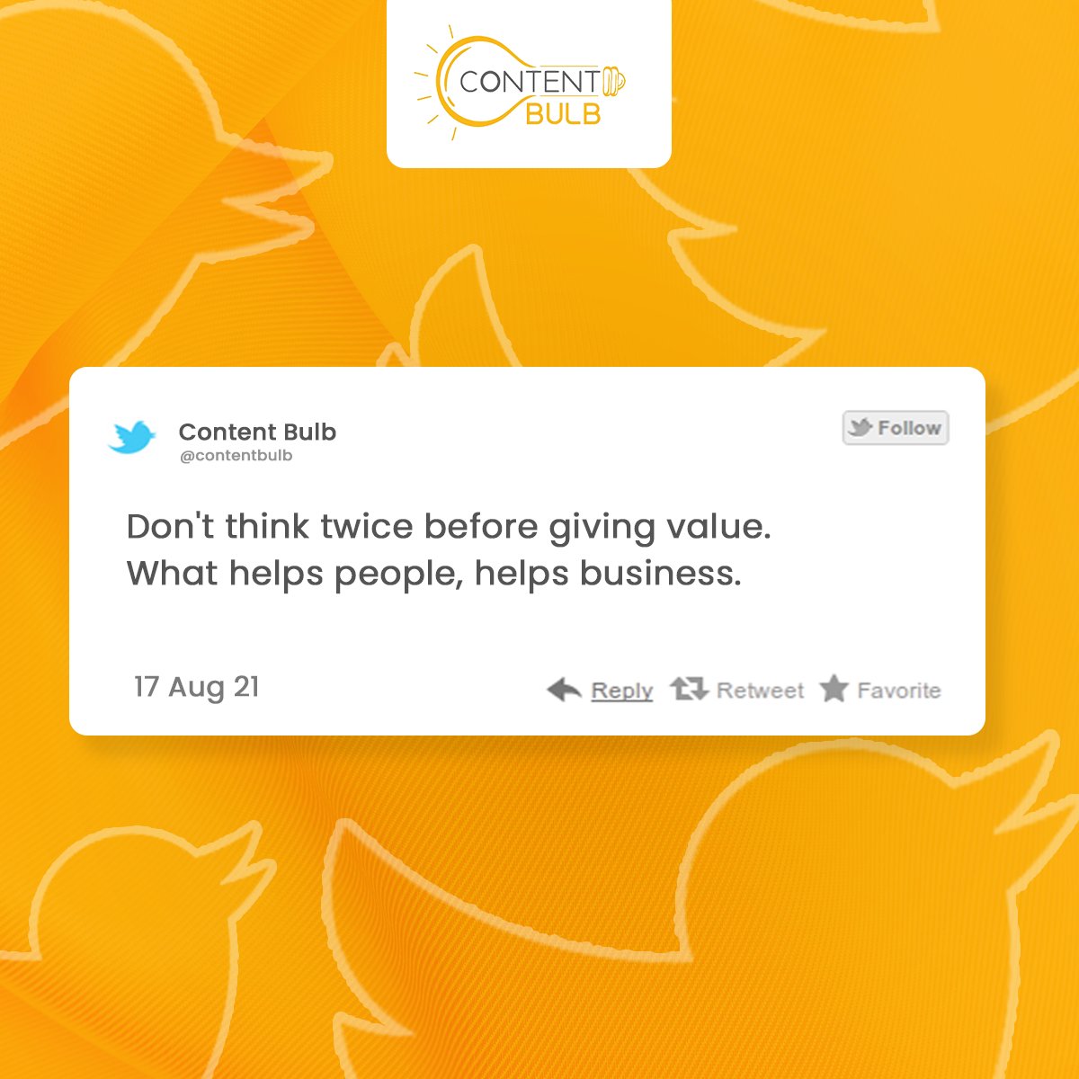 contentbulbin's tweet photo. Everyone can create Content. Not everyone can market it.
On twitter? Join our growing tribe for more insights. (Handle)
#contentcretion #twitter #tweet #contentideas #contentcreation #contentmarketinginvadodara #contentwritinginvadodara #contentwriters #contentbulb https://t.co/P3hCgCOuWt