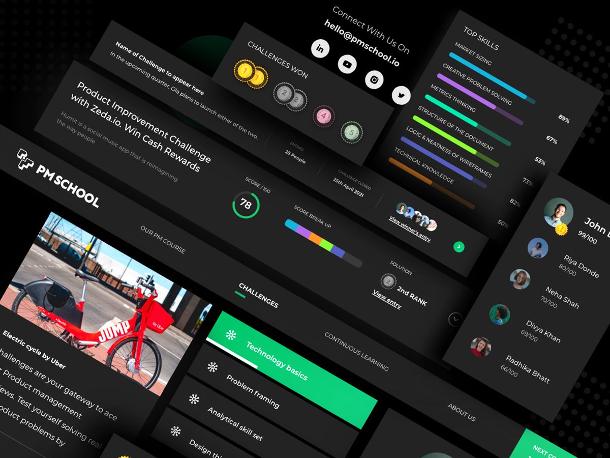 Spinach_Studios's tweet photo. Peek of our latest work for PM School https://t.co/4C53AwW5HD, a platform for #productmanagement. We designed the end to end #userpexerience, right from deriving the #brandpositioning to the final #uxdesign and development.

More shots of our #design soon!
#spinachstudios https://t.co/10yEL2XlcX