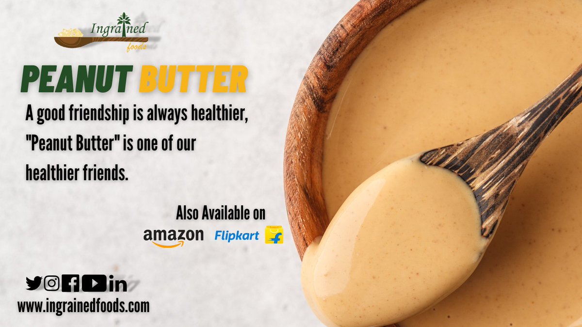 FoodsIngrained's tweet image. #ingrainedfoods #peanutbutter #allnatural #classic #chocolate #creamy #crunchy #Twitterposts #trendingtopics #trendingnow #indian #vocalforlocal #healthy #fitness #vegan #amazon #flipkart #wellness #healthyeating #nutrition #healthylifestyle #Twitter #TwitterIndia