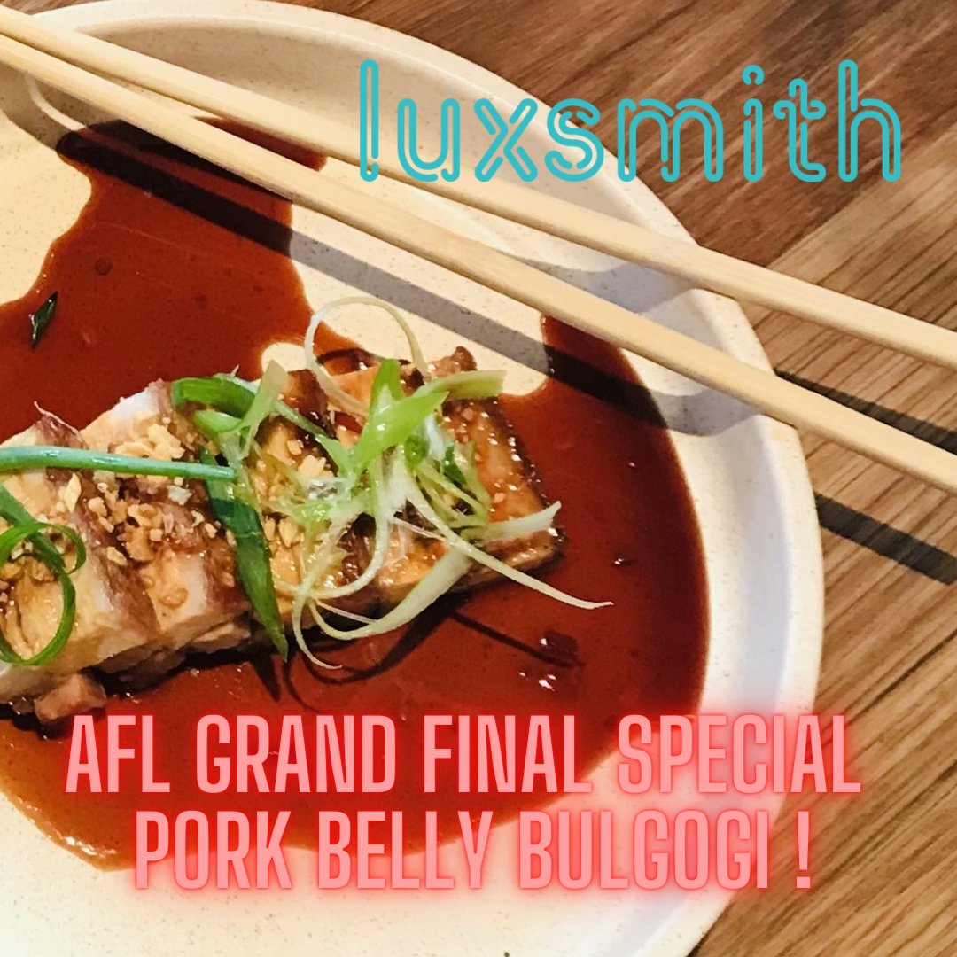 🔵⚪🔴
GO DOGGIES!
We're throwing everything at tonight's service! Phone lines are now open for pre-orders - grab a spicy pork belly bulgogi until SOLD OUT!
.
.
.
.
#AFLGrandFinal #GoDoggies #westisbest #luxsmith #takeaway #ubereats #deliveroo