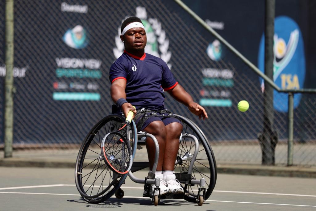 TennisSA's tweet photo. A first @SASpringOpen title 🏆

Donald Ramphadi is crowned the 2021 quad’s wheelchair singles champion after beating Danny Mohlamonyane 6-1, 6-0 in just 70 minutes.

Congrats, Donald! 🙌

#SASpringOpen | #WheelchairTennis https://t.co/tZvNP7I0m0