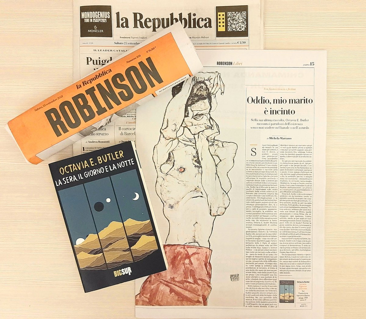 🗞 «Octavia Butler ha la rara capacità di interrogarsi sulle radici profonde della nostra esistenza».
🌙 Su <a href="/Robinson_Rep/">Robinson di Repubblica</a> <a href="/MichelaMarzano/">Michela Marzano</a> racconta «La sera, il giorno e la notte» di Octavia E. Butler.