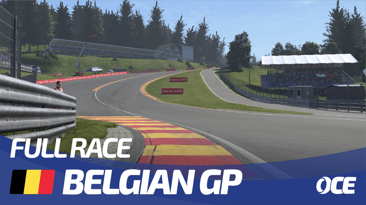 OCERacingLeague's tweet photo. 🔵LIVE! 
OCE-RL 1
Round 5. The Belgian Grand Prix

st0nedkiwi has made it two wins in a row to close the gap to the top of table. Who can stop his inspired form!?

🍿📺YouTube: https://t.co/RiBtXajCjY

#OCERL1 #Div1 #BelgianGP #F12021 #F12021game #SimRacing #Oceania #leagueracing https://t.co/EYuIeOnvAF