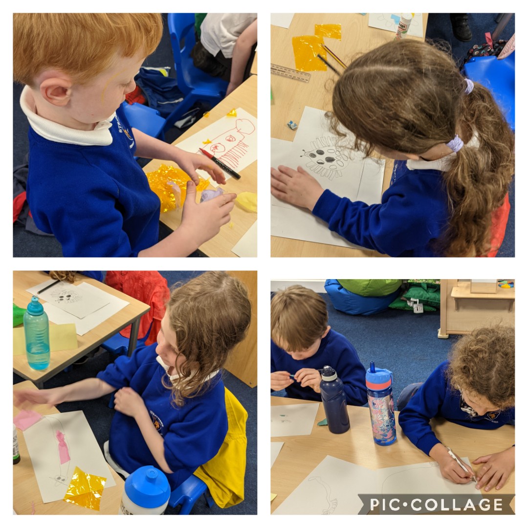 Mrs_Easson's tweet photo. Last week in art we created the bugs from James and the giant peach to finish our display. We even followed a drawing tutorial by Quentin Blake himself! @strathyps1 https://t.co/WF8nqJtQ1Z
