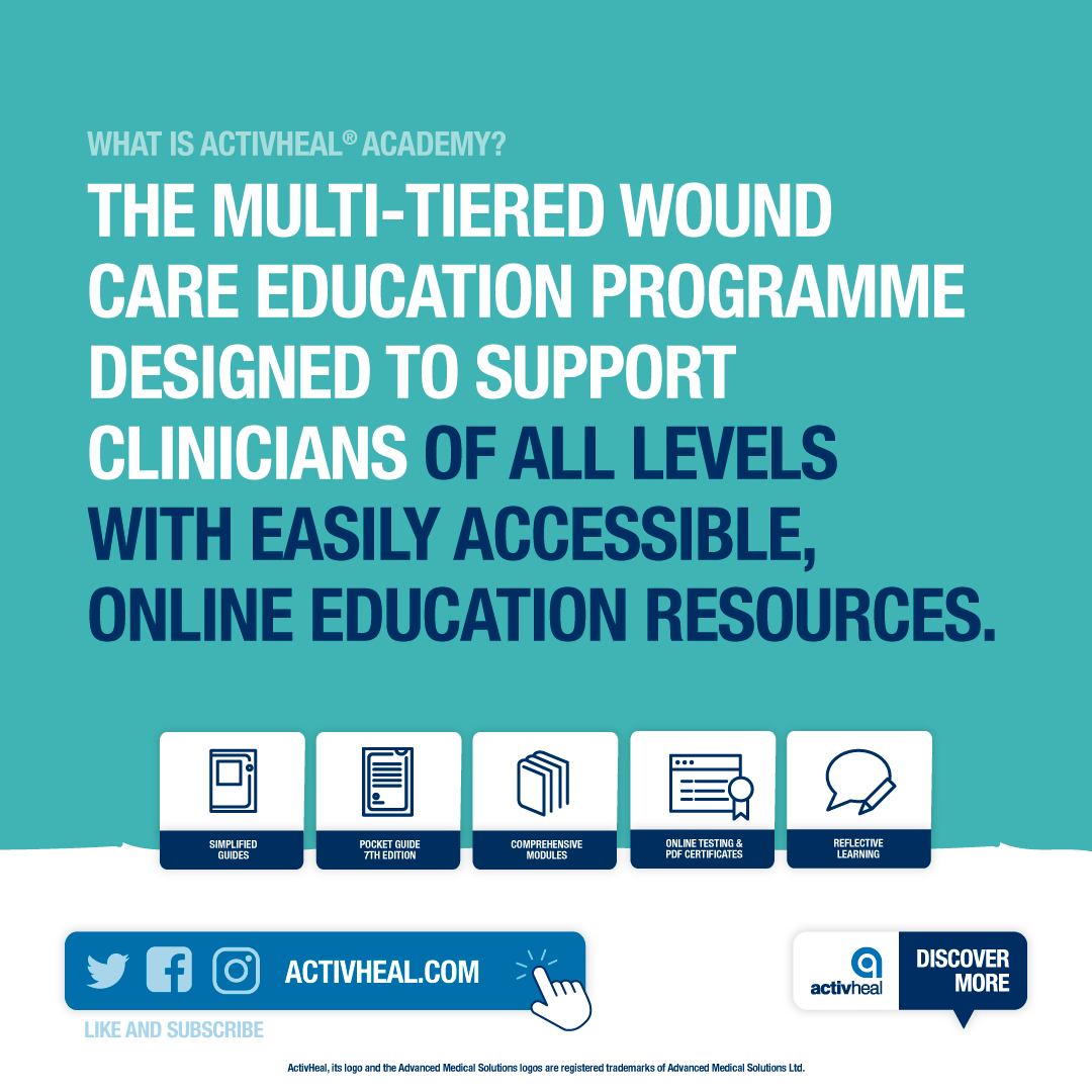 ActivHeal's tweet photo. The ActivHeal Academy is supporting over 5000 Health Care Professionals with multi tiered wound care education modules covering topics including wound assessment, pressure injuries and dressing selection.
Discover more about the ActivHeal Academy...
https://t.co/AkgfUZkW3T https://t.co/eQLwMJg6pf