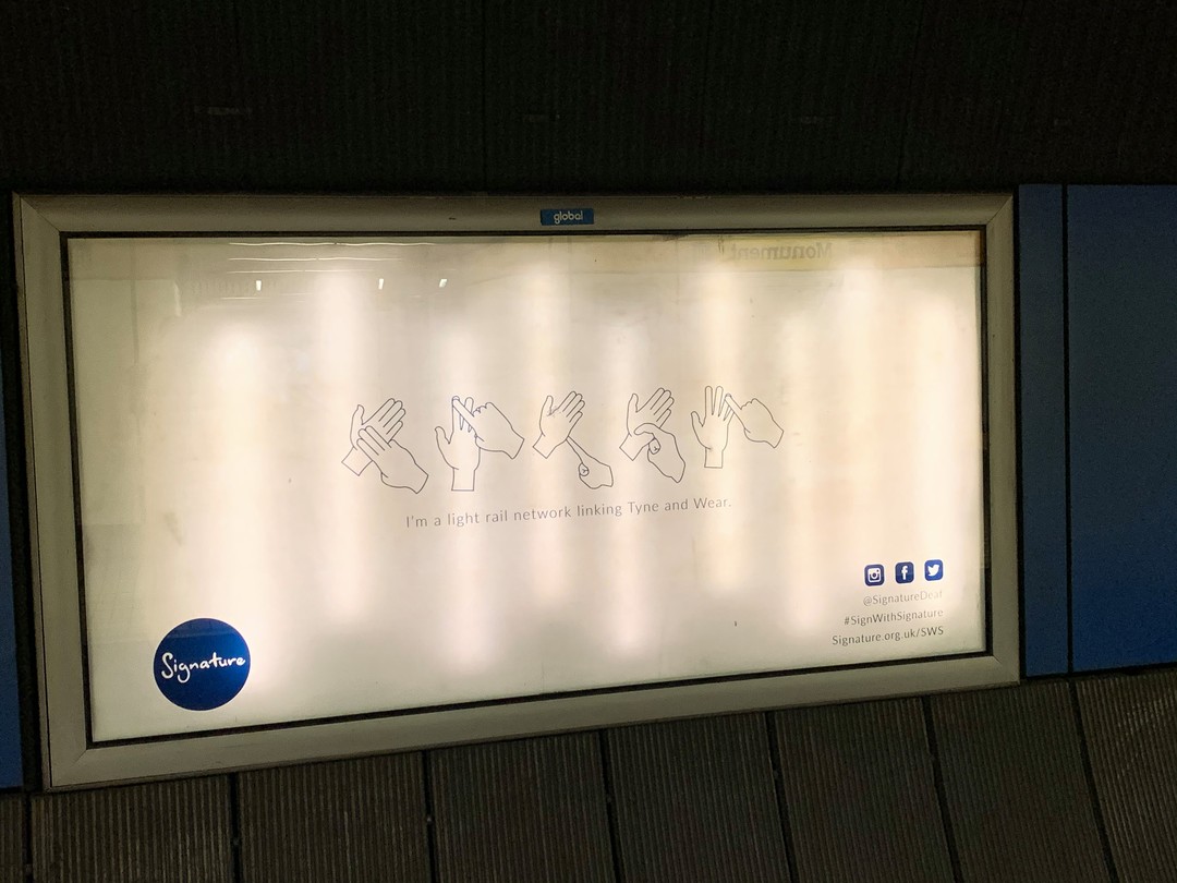 SignatureDeaf's tweet photo. Here are some more photos that were sent into us from our #SignWithSignature campaign in Newcastle, it was fantastic to see! 

Read about the campaign at https://t.co/8JbeED0fMA

#SignWithSignature #BSL #BritishSignLanguage https://t.co/CBISBjDhLl