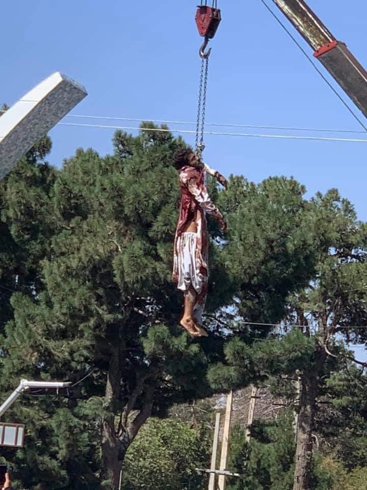 FahimFetrat's tweet photo. Taliban hanged a man in Herat on charges of kidnapping. https://t.co/vOWaccCOvz