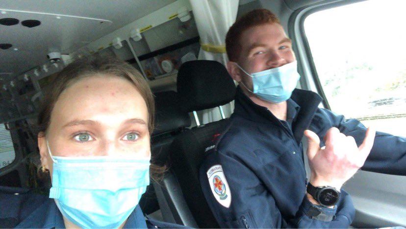 Proud of all our front line workers. Nice two of them got a shift together - Charlotte Kennedy &amp; Matt Pitcher