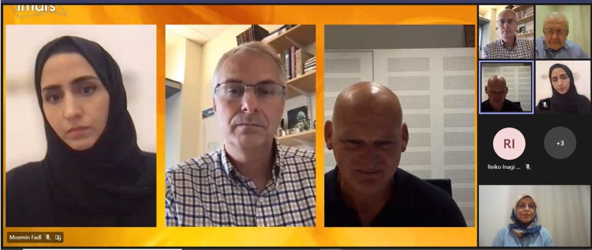 rabbani_naila's tweet photo. Fantastic session 8 on glycation in #cancer #kidneydisease and #mentalhealth at #IMARS14 virtual conference. Speakers were from @MIT #Tokyo, #SaudiArabia &amp; #Australia. Session was chaired by Prof Casper Dr Mariam Al-Muftah of @QBRI12 @HBKU @QF @QatarUniversity  @QU_Health @QNRF https://t.co/BsDGwTlcYC