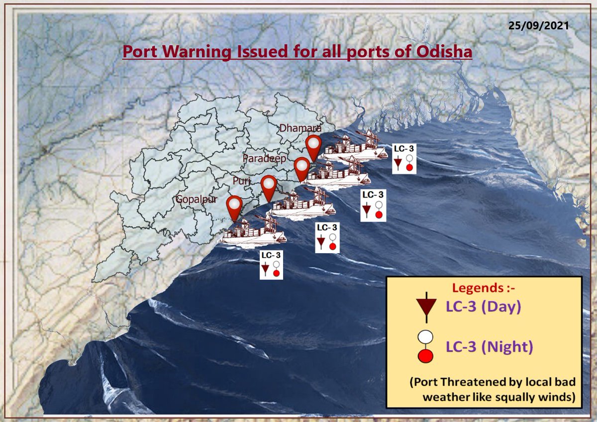 mcbbsr's tweet photo. #PortWarning in connection with #DeepDepression over North & adjoining central Bay of Bengal https://t.co/KO8kG6khYt