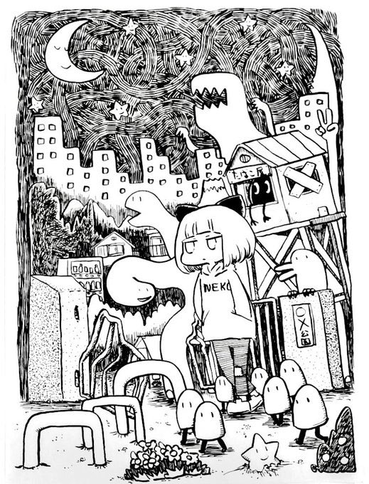 @projectNIRU @hmmmhrkn はじめまして。
ご紹介いただきました白四と申します🙇♂️
呉竹の14号すごく楽しい画材です。
ぜひぜひお試しください!✨
ぼくはほぼこれだけで絵を描いてます!