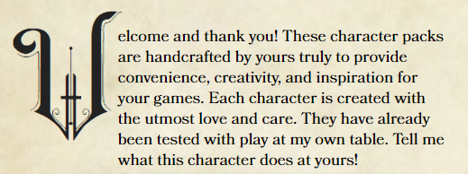 SwordcererArt's tweet image. My first FREE character pack will be releasing on Thursday, 9/30! It features Madame Cecilia da Challe, a classic innkeeper who is more than she appears! 

Free pack includes:
🍻Backstory, traits, &amp;amp; alignment
🍻Suggested stat blocks &amp;amp; classes
🍻HD art &amp;amp; a VTTRPG token
🍻And more!