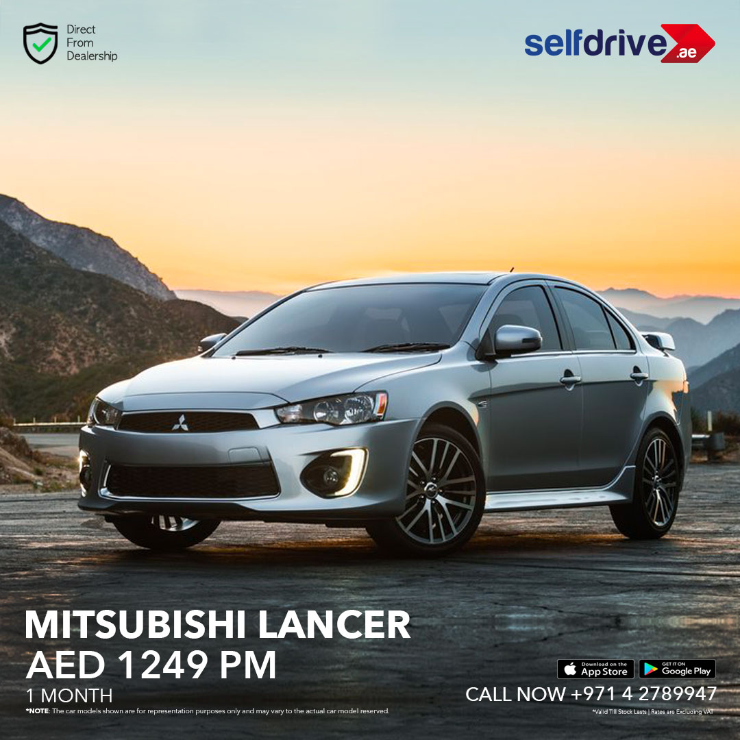 SelfDriveUae's tweet photo. At your service with #exclusive offers! π
Call: +971 4 2789947(9am-6pm)
APP: https://t.co/xOVX9EAC99 |
https://t.co/2XK4rLXgLf
#Mitsubishi #Lancer #carrental #Dubai #Abudhabi #Sharjah #UAE #selfdrivecar #selfdriveuae #auto #microlease #mydubai https://t.co/8jizVn0wca