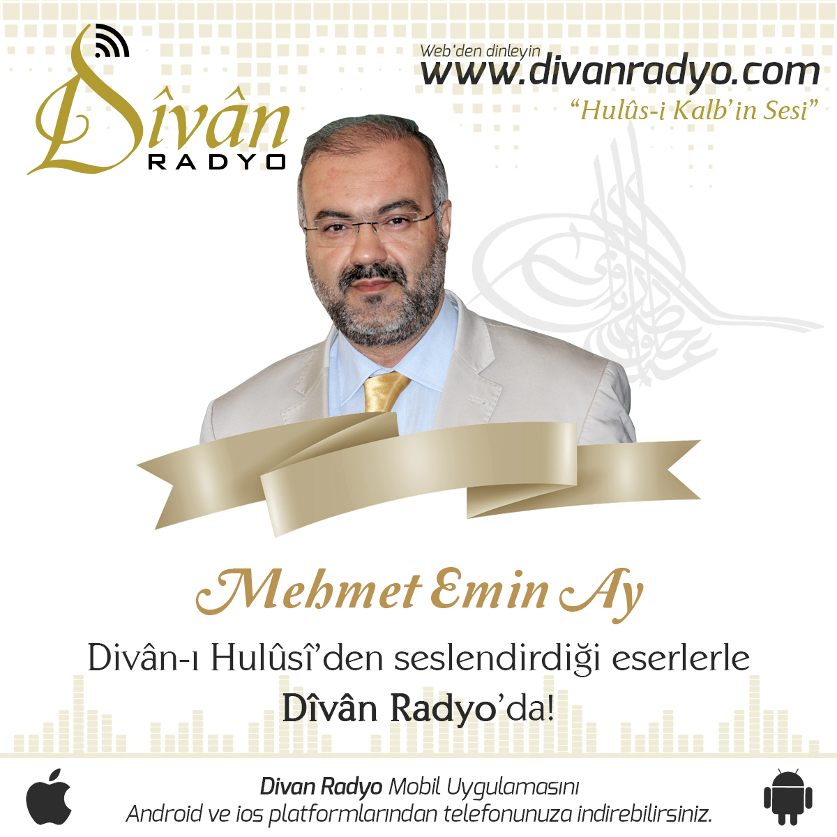 Divan Radyo 📻

Mehmet Emin Ay Divân-ı Hulûsi-i Dârendevî 'den seslendirdiği eserlerle #DivanRadyo'da!

İnternetten veya mobil uygulamalarımızdan dinleyebilirsiniz:
📌Web ➡ divanradyo.com
📌Android📲 bit.ly/30Yj4WA
📌ios 📲 apple.co/2Ynh6gV