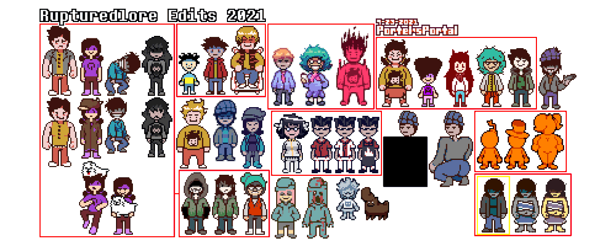 LadyCorthon's tweet photo. I should probably properly introduce myself, I just realized. Uh...

Hey, I'm Portel. I'm your average sprite/digital artist, looking for ways to be useful to the world. I'm currently into stuff like Friday Night Funkin' and Deltarune, so expect stuff like that on my page. https://t.co/ADuYXGVFKv