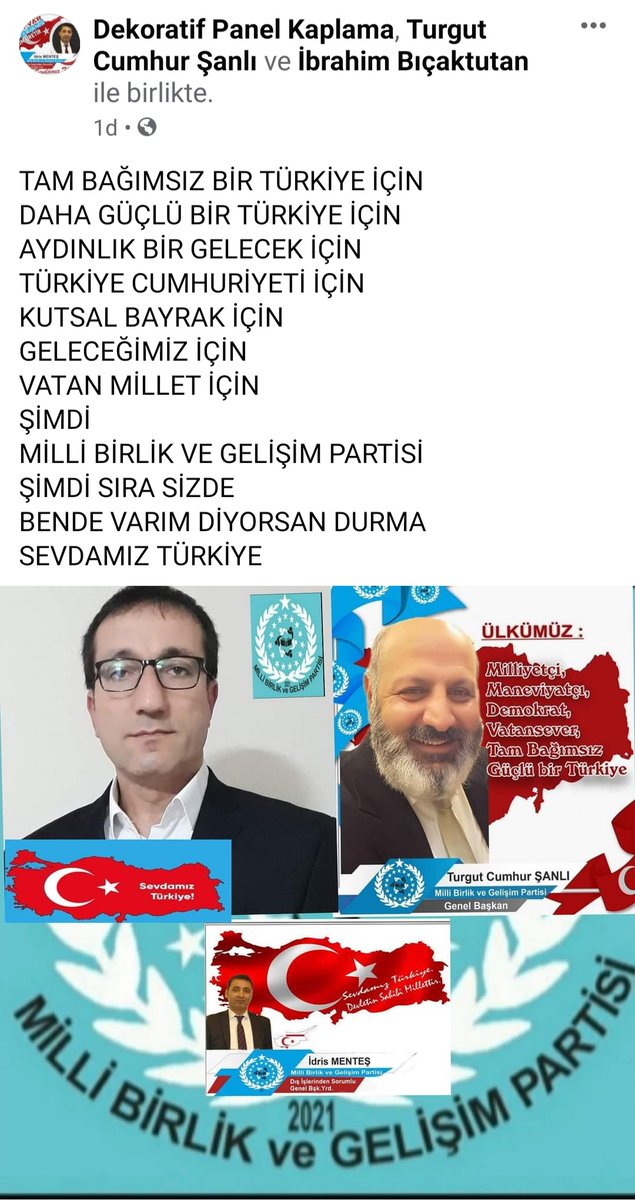 milli birlik ve gelisim partisi resmi birlikgelisim twitter