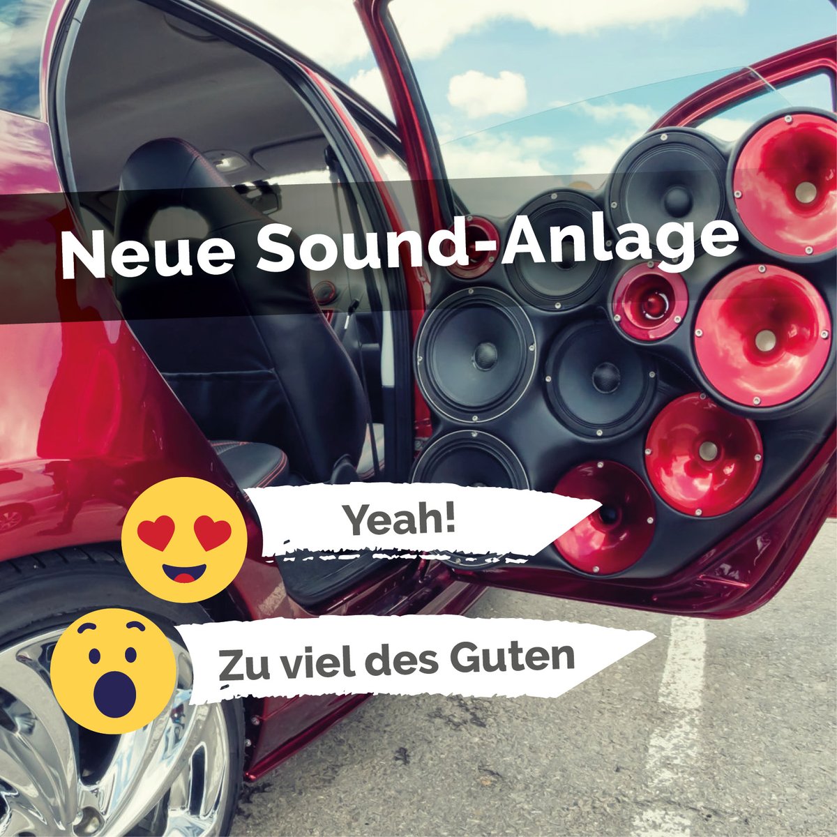 Zum Autofahren gehört einfach guter Sound.  🚙 🔊 🎶 😎  

Worauf fahrt ihr ab? Höchste akustische Effizienz oder fein austariertes Klangerlebnis?

#deinteamsk #aicha #caraudio #subwoofer #bass #carstereo #caraudiosystem #sound #aintloud