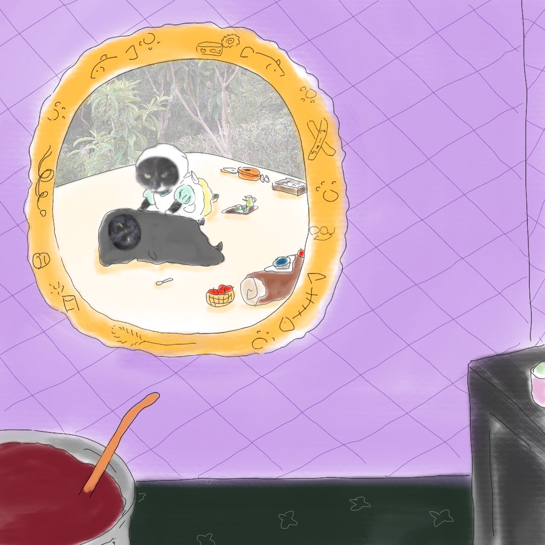 azakodeshi's tweet photo. しりいず　ほわいとぅ⑩

#白雪姫　#SnowWhite #ディズニー #パロディ　#イラスト　#イラストレーター #猫　#ぬこ https://t.co/j5OdBlVcax