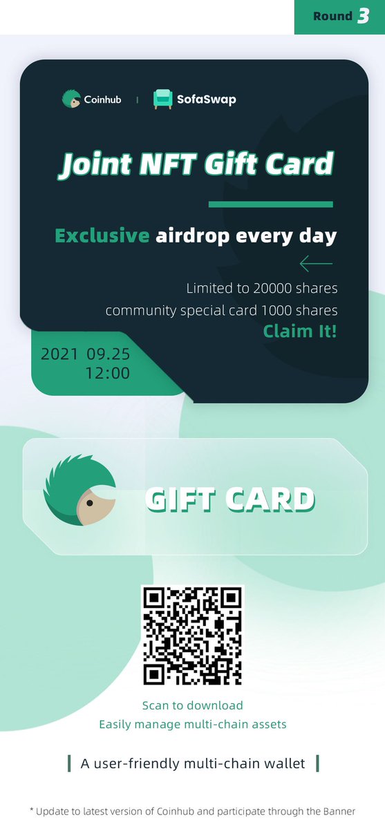 🎉🎉Pay attention please everybody🎊🎊
 
Exclusive airdrop every day from <a href="/Coinhub_Wallet/">Coinhub Wallet</a> ,it’s limit to share,please seize the opportunity!
scan the code to download coinhub wallet ,good luck guys!!