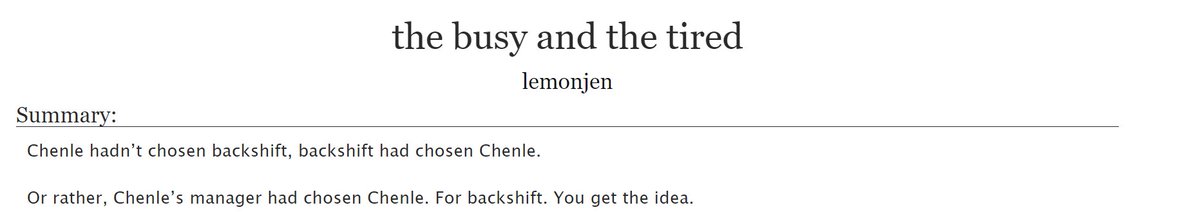 chenmarklibrary's tweet image. the busy and the tired by lemonjen - NCT (Band) archiveofourown.org/works/32711305 출처 @ao3org
