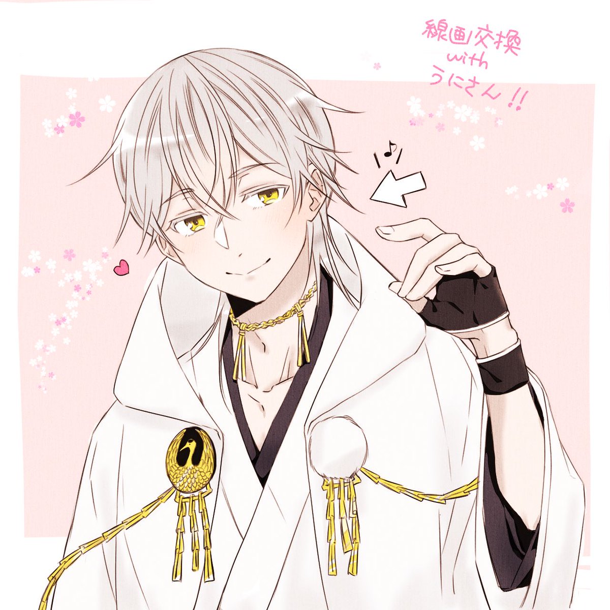 うにさん Uni8080 と線画交換させていただきました 線画がとても綺麗で スモサンサン のイラスト