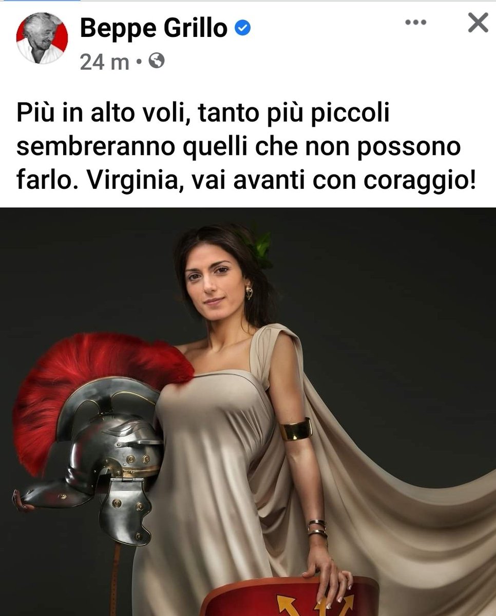 Occhio Virgi'.. Più in alto voli, più te fai male quanno caschi! <a href="/beppe_grillo/">Beppe Grillo</a> <a href="/CarloCalenda/">Carlo Calenda</a> <a href="/gualtierieurope/">Roberto Gualtieri</a> @EnricoMichetti <a href="/virginiaraggi/">Virginia Raggi</a>