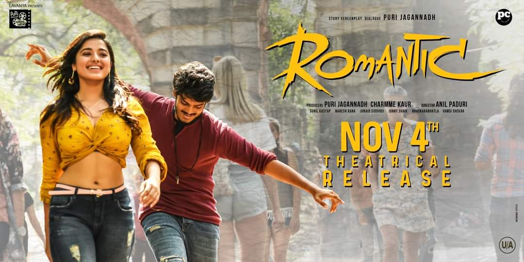 #ROMANTIC Releasing worldwide 
Nov 4th,2021 in Theatres.
Alluring chemistry between #AkashPuri & #Ketikasharm
#RomanticOnNov4th #TollywoodUpdates #tollywood #tollywoodtv