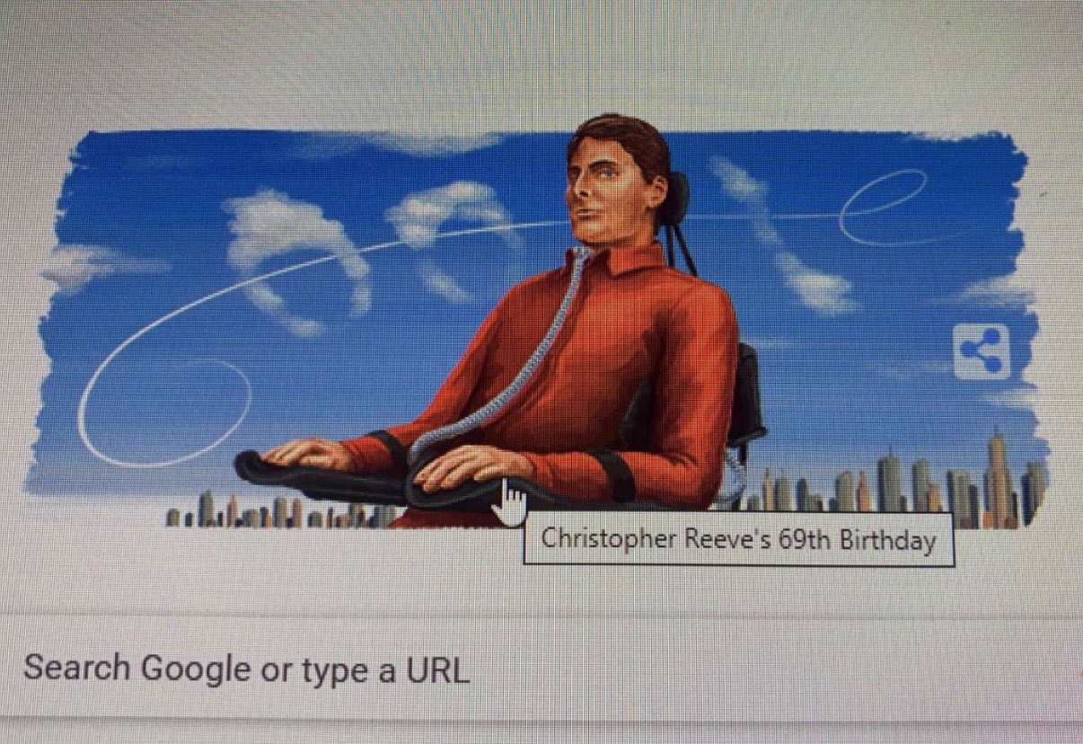 Google making me cry this morning. Happy Birthday to my hero Christopher Reeve 