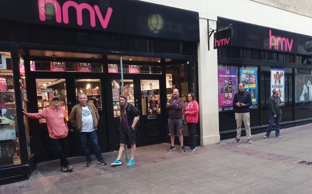 hmv_Worthing's tweet photo. Lots of people excited for our second batch of centenary vinyl! 

Doors open in 25 minutes!

(Can you spot Beth? #wheresBeth) https://t.co/gO8WxD7UFk