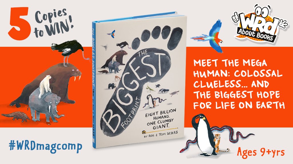 WRDmag's tweet photo. #WRDMagComp

#TheBiggestFootprint is full of brain-bending stats &amp; beautiful illustrations by Rob &amp; Tom Sears. Imagine all of mankind as one giant human! Explore the consequences of our combined actions on Planet Earth.

5 copies to win! RT/Flw 1/10 for the chance
@canongatebooks https://t.co/KxM95PcyR8