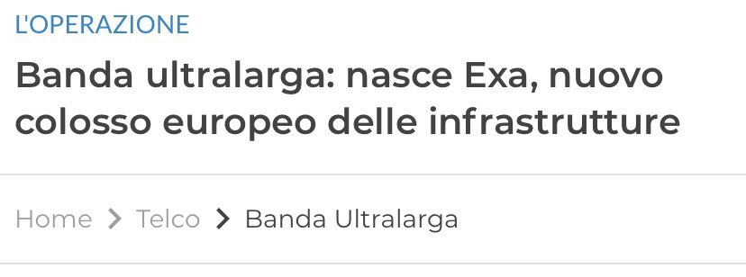 Aware_thinktank's tweet photo. È stata ufficialmente costituita #EXAInfrastructure, il colosso delle #infrastrutture in #Europa. I principali servizi offerti dalla #newco saranno, appunto, infrastrutturali e #datacenter. https://t.co/iSz4gDf7n0 https://t.co/jBBL3ChqXv