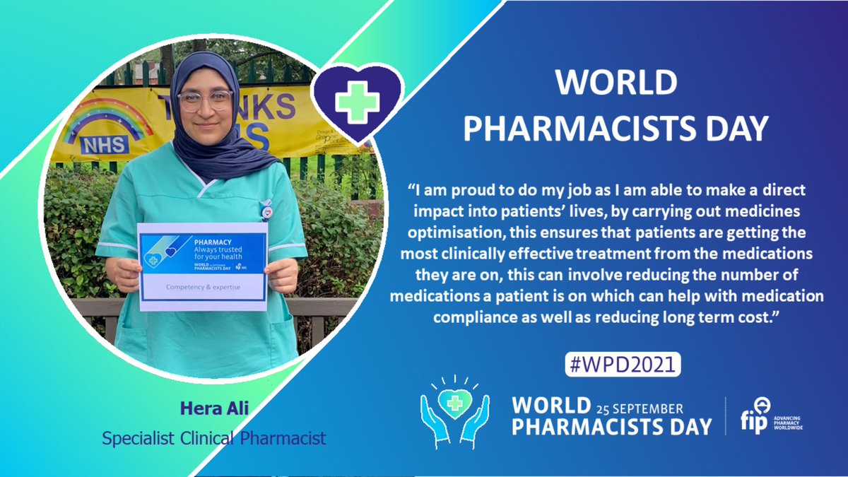 NCAlliance_NHS's tweet photo. Today we're saying thank you to our pharmacy colleagues on #WorldPharmacistsDay - Meet Hera Ali @hera__ali Specialist Clinical Pharmacist who works across @BuryCO_NHS &amp; @RochdaleCO_NHS #NCAfamily #WPD21 https://t.co/4tyXeen37g