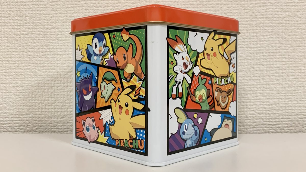 ポケモンセンターnakayama ポケモンのお土産缶 ポケモンチョコクランチ四角缶です ポケモンセンターnakayama ポケモンのお土産缶 ポケモンチョコクランチ四角缶です
