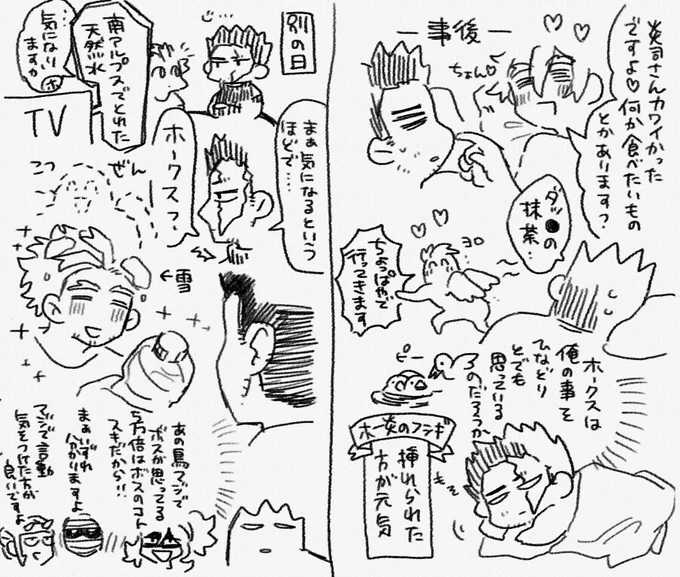 ホー炎 
🦅の暴走を止められるのは🔥だけ話
⚠️一応事後シーンあるけど全く気にしなくて良い 