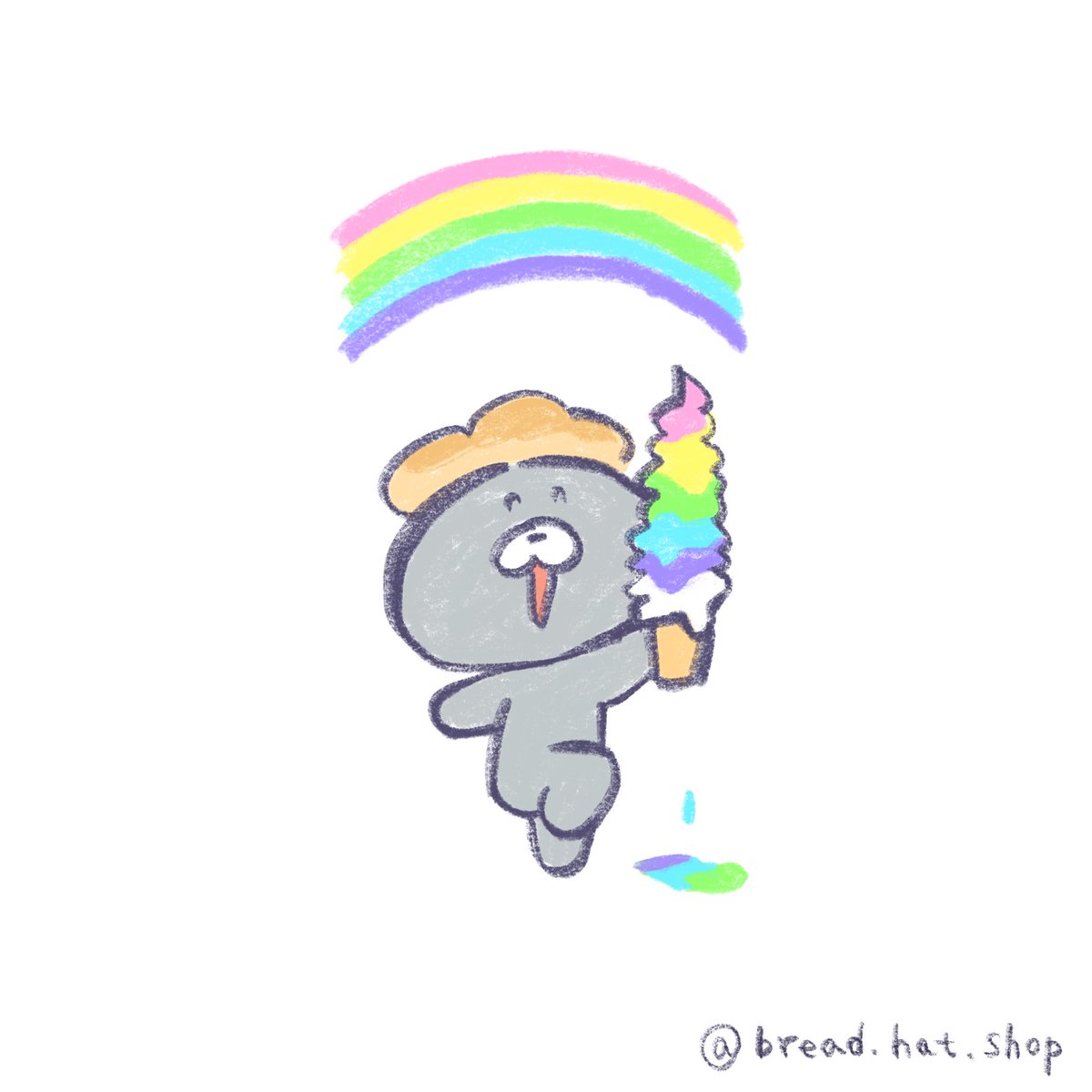 breadhatshop's tweet photo. 녹기 전에 다 먹을 거야🌈 https://t.co/8qfsyRs7jA