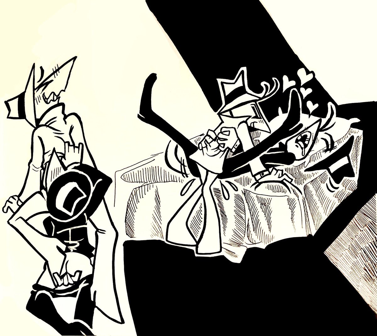 I thought I was done for the day, but apparently not. I feel like I’m the Brian Swords of cartoon manlets with murderous intent right now 😵‍💫