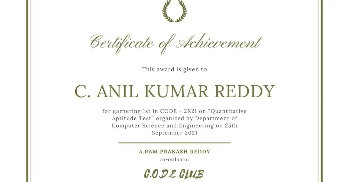 ksrmceofficial's tweet photo. Department of CSE organised an event " Quantitative Aptitude Test " as a part of CODE - 2K21 on 25th Sep, 2021
#KSRM #ksrmce #kandulagroups #engineering #kadapa #ksrmceclubs #ksrmcse #code2k21
#CODEClub #aptitude #aptitudetest #quantitativeaptitude https://t.co/lZo7m6Qyfi