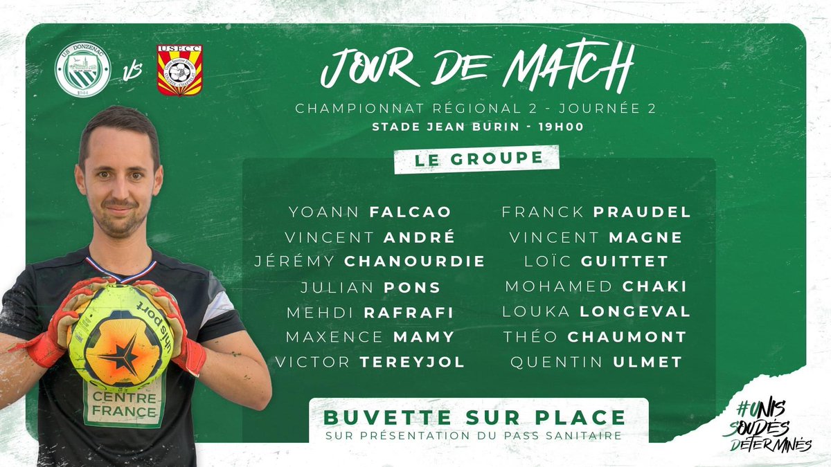 USDonzenac's tweet photo. Tous à Donzenac ce soir 19h !
C’est tôt, et ça vous laisse le temps de vous préparer pour aller au Cardi après, vous n’avez pas d’excuse. 

💚🤍

@FalcaoYoann https://t.co/EA5KBCM7qg