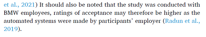Liikennepsykol1's tweet photo. Our paper "Company employees as experimental participants in traffic safety research: Prevalence &
implications" got the 2nd citation👇... Wish more people would realize how good our paper is...😉
#GoodSubject #expectations #bias #liikenneturvallisuus
https://t.co/n8UvOwOL5g https://t.co/ldP2DVbl49