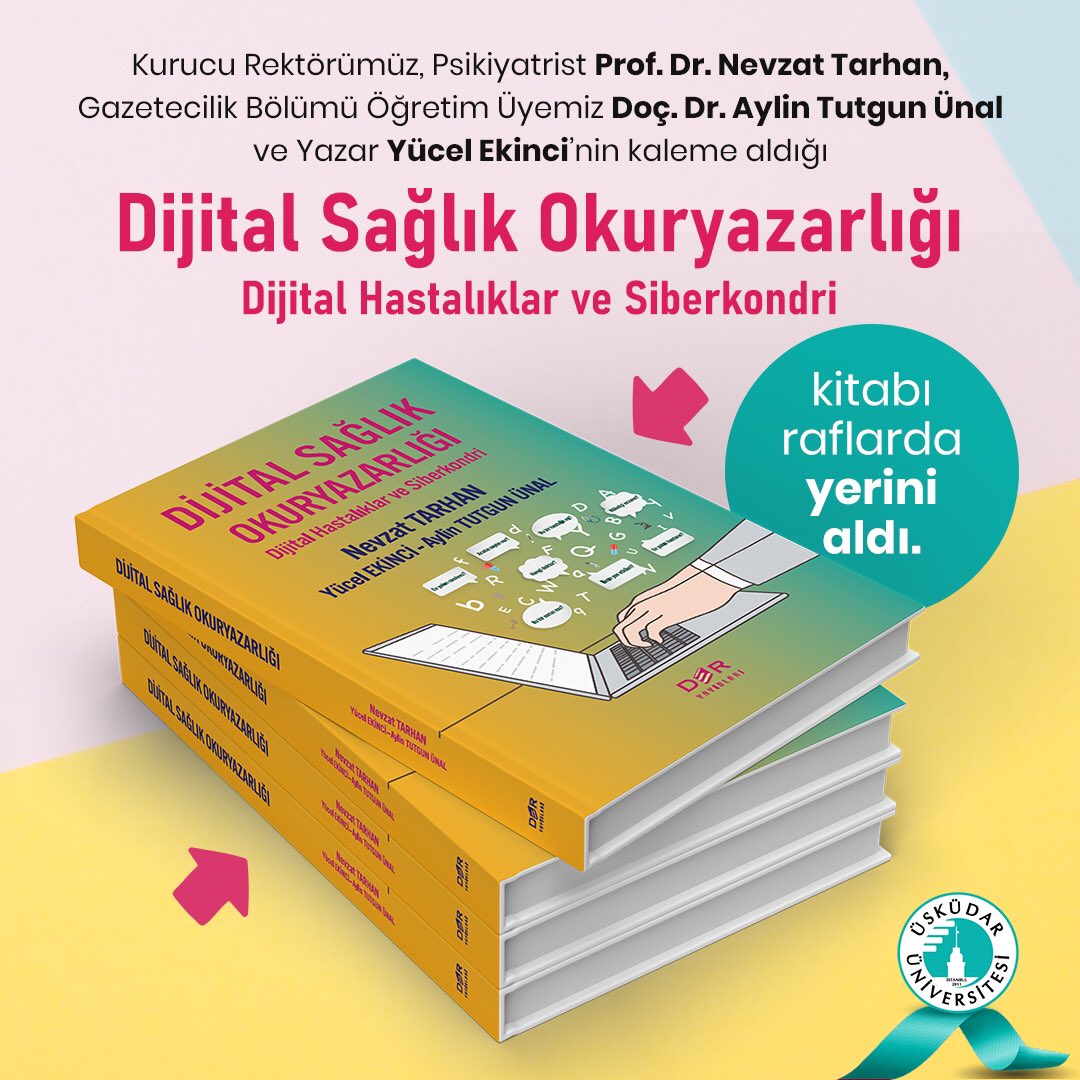Dijital Sağlık Okuryazarlığı Dijital Hastalıklar ve Siberkondri kitabımız çevrimiçi kitap satış sitelerinde yerini aldı... <a href="/KitabeviDer/">Der Yayınevi</a> <a href="/uskudaruni/">Üsküdar Üniversitesi</a> #dijitalsağlıkokuryazarlığı #siberkondri
