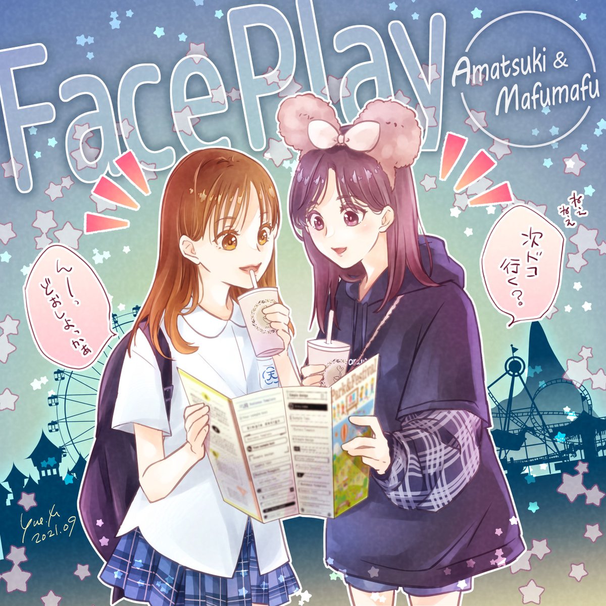 描いてみた 女の子になった推したちが可愛すぎたので描いてみた まふあーと 天月イラスト部 ツイレポ