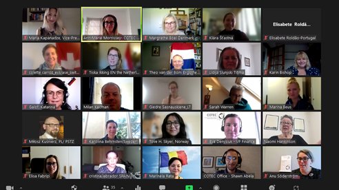 COTECEurope's tweet photo. The wonderful @COTECEurope delegates representing their National Associations at today's General Assembly.
Working hard over the weekend to continue to make Occupational Therapy valued, visible, accessible and available. So great to see everyone virtually! #35yearsofCOTEC https://t.co/Q16QmVH5jA