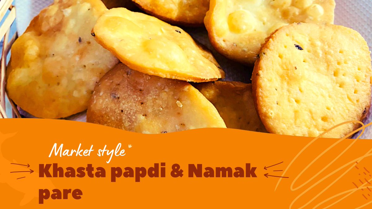 ParulKitchen's tweet photo. Khasta papdi &amp; crispy Punjabi matar recipe. One dough 2 snacks . Try it at home &amp; enjoy 
 https://t.co/awpkNMDvU4 https://t.co/kudqrVMVE6