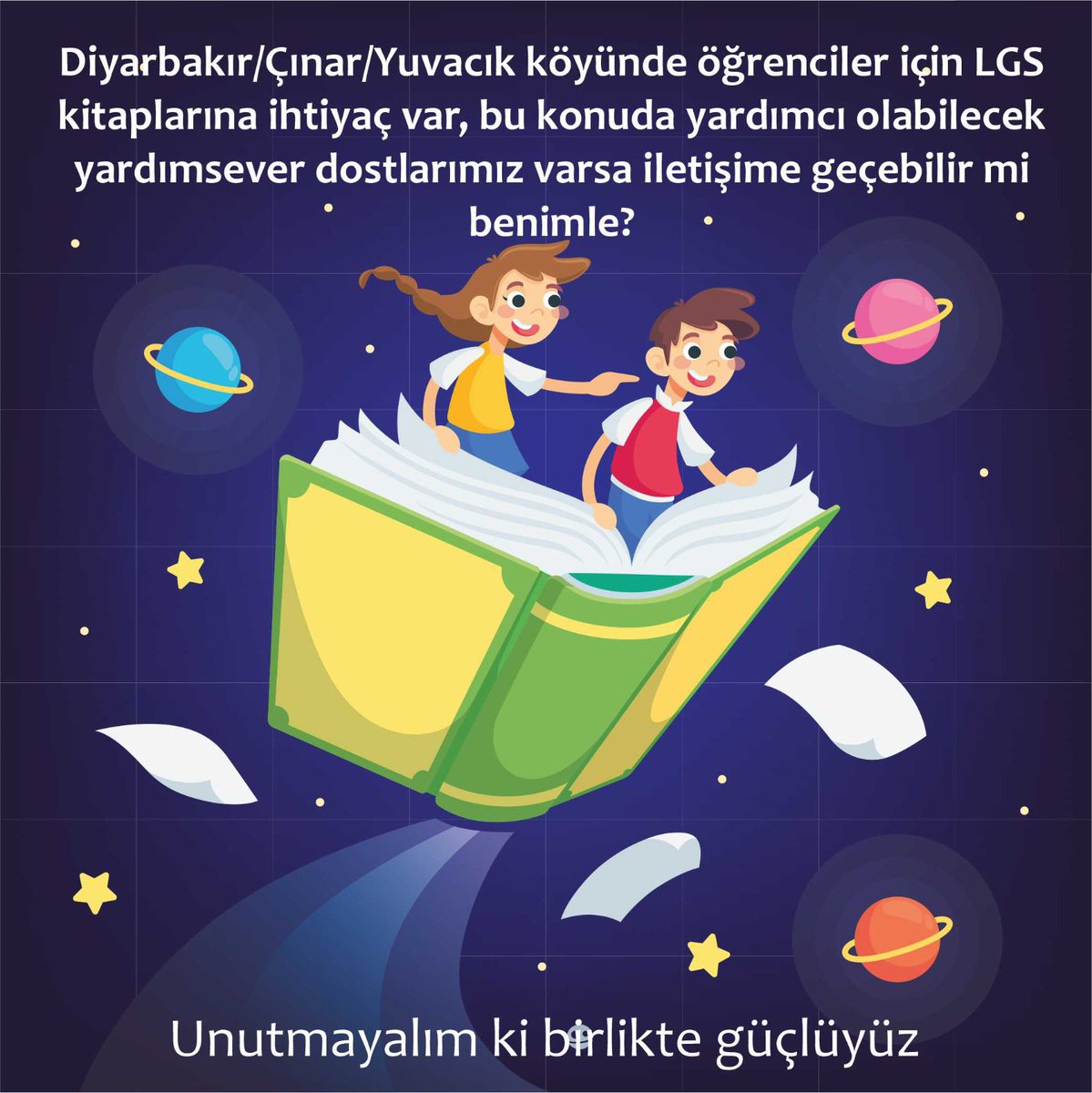 Elden ele yayalım lütfen 
Diyarbakır/Çınar/Yuvacık köyünde öğrenciler için LGS kitaplarına ihtiyaç var, bu konuda yardımcı olabilecek yardımsever dostlarımız varsa iletişime geçebilir mi benimle? Unutmayalım ki birlikte güçlüyüz ✌️✊
<a href="/ahbapplatformu/">Ahbap Platformu</a> <a href="/ahbap_izmir/">ahbap İzmir</a> <a href="/haluklevent/">Haluk Levent ( Ahbap Ekibi )</a>