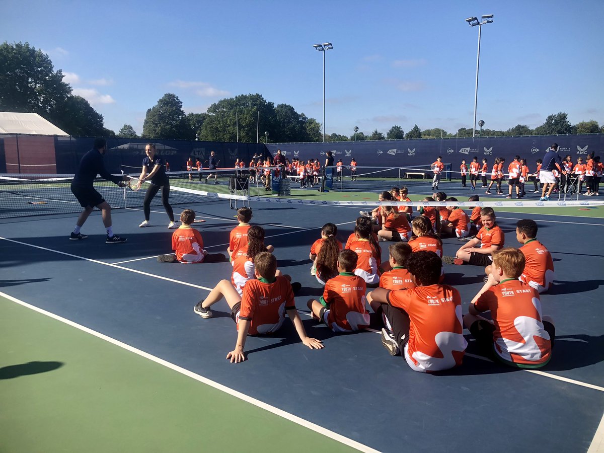 etapp21's tweet photo. Such a fabulous day @the_LTA for Emma Raducanu’s ‘Homecoming party’ fantastic opportunity for our GL Year 6 Sports Leaders listening to the US Open Tennis Champs @EmmaRaducanu @alfiehewett6 @joesalisbury92 @GordonReid91 with the wonderful @clarebalding 🎾💪🏻👟☀️ https://t.co/VbowJrduvK