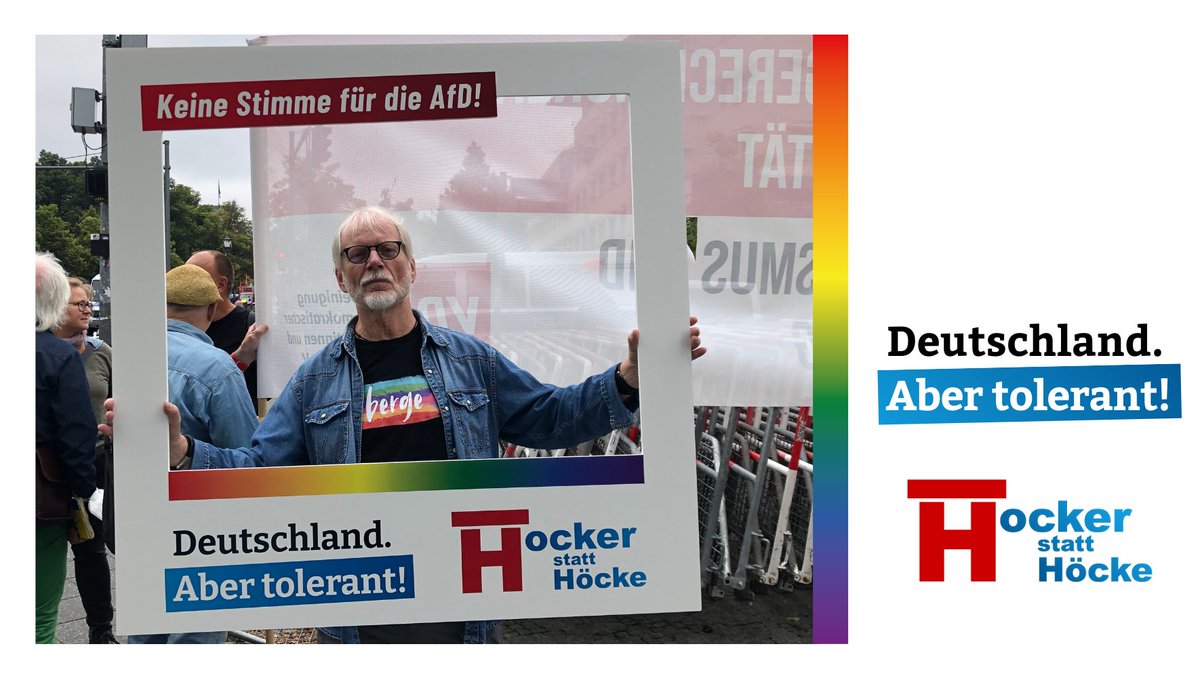 hockerhoecke's tweet photo. Keine Stimme für die AfD! Zeigt Haltung gegen Hass &amp; Hetze! | Foto machen, Kampagnenbild erstellen &amp; teilen! ➡️ https://t.co/t7bDwNXkEA 

#HockerstattHöcke #Deutschlandabertolerant #noAfD #BTW21 #BTW2021 #unteilbar https://t.co/iRTto0n0VX